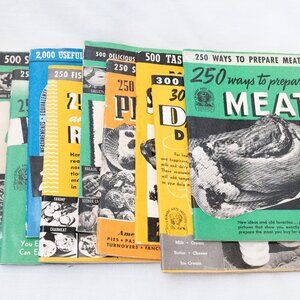 Vintage Recipe Booklets, Lot of 9, Published by Culinary Arts Institute, 1940s